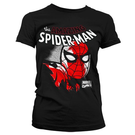 Marvel módní dámské tričko s potiskem Spider-Man Close Up