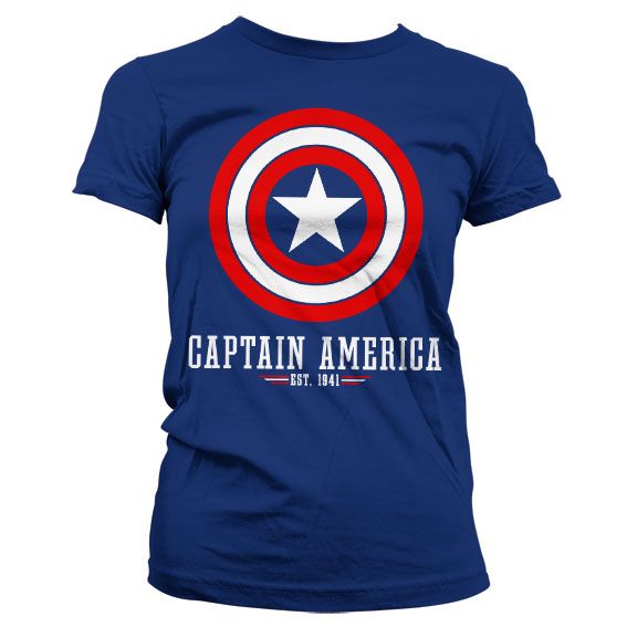 Marvel stylové dámské tričko s potiskem Captain America Logo