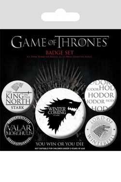 Game Of Thrones Pin Placky 5-Pack Winter Is Coming Pyramid International