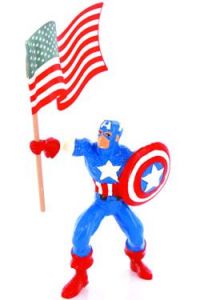Marvel Comics Mini Figure Captain America & Flag 10 cm Comansi
