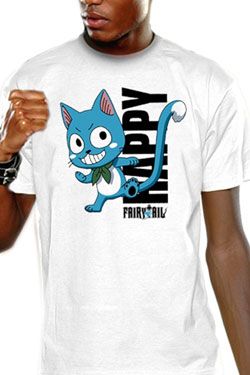 Fairy Tail Tričko Happy Blue Velikost S Unekorn
