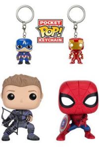 Captain America Civil War POP! Marvel Vinyl Figures & Keychain 4-Pack 9 m Funko