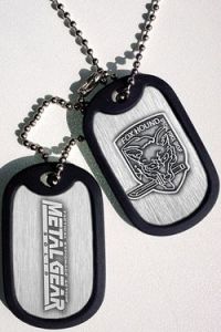 Metal Gear Solid Dog Tags with ball chain Foxhound Logo