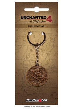 Uncharted 4 Metal Keychain Pirate Coin Gaya Entertainment