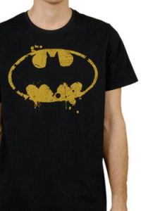 Batman Tričko Grunge Symbol  Velikost M Black