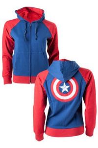 Captain America Dámské Hooded Mikina Shield Logo Velikost M