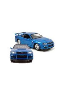 Fast & Furious Kov. Model 1/32 2002 Nissan Skyline GTR R34 *blue*