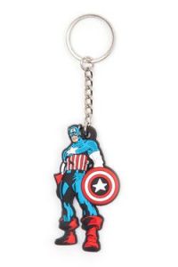 Marvel Comics Gumový Keychain Comic Captain America