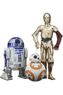 Star Wars Episode VII PVC Soška 3-Pack 1/10 C-3PO & R2-D2 & BB-8 Kotobukiya