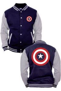 Captain America Baseballová Varsity Bunda Shield Logo Velikost S CODI