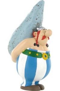 Asterix Figure Obelix with Menhir 12 cm Plastoy