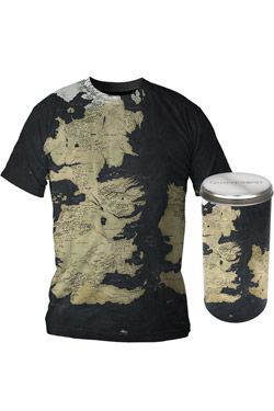 Game of Thrones Tričko Westeros Map Deluxe Edition Velikost S SD Toys