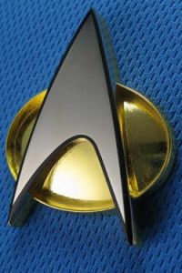 Star Trek TNG Replika 1/1 Communicator Odznak Starfleet Roddenberry