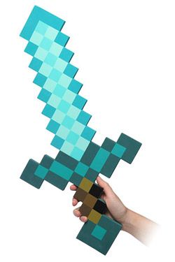 Minecraft Foam Replika 1/1 Diamond Sword 65 cm ThinkGeek