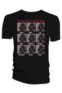 Star Wars Tričko Many Faces Of Vader Velikost L Titan Merchandise