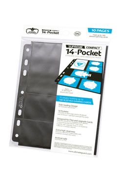Ultimate Guard 14-Pocket Compact Pages Standard Velikost & Mini American Black (10)