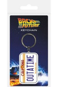 Back to the Future Gumový Keychain License Plate 6 cm