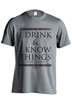 Game of Thrones Tričko I Drink And I Know Things Velikost M Other
