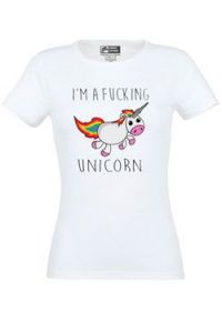 Unicorn Dámské Tričko I Am A Fucking Unicorn Velikost L