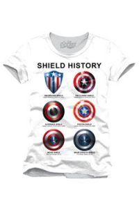 Avengers Assemble Tričko Shield History Velikost S Cotton Division