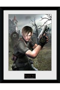 Resident Evil Zarámovaný Plakát Leon Graveyard 45 x 34 cm