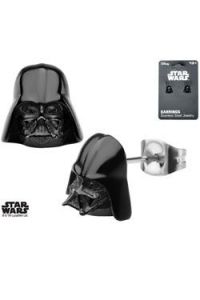 Star Wars Naušnice Black PVD Plated 3D Darth Vader