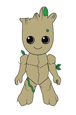Guardians of the Galaxy Vol. 2 Phunny Plyšák Figure Kid Groot 18 cm Kidrobot