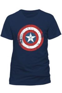 Captain America Tričko Shield Logo Distressed Velikost L