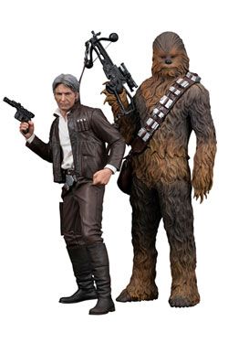 Star Wars Episode VII ARTFX+ Soška 1/10 2-Pack Han Solo & Chewbacca 20 - 23 cm Kotobukiya