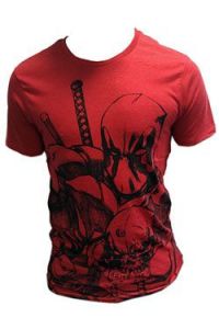 Deadpool Tričko Sketch Red Velikost XL Cotton Division