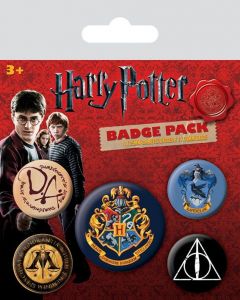 Harry Potter Pin-Back Buttons 5-Pack Bradavice Pyramid International