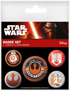 Star Wars Episode VII Pin Placky 5-Pack Join The Resistance Pyramid International