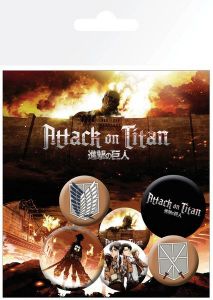 Attack on Titan Pin Placky 6-Pack Characters GB eye