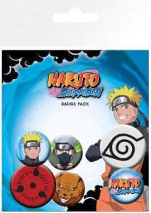 Naruto Shippuden Pin Placky 6-Pack Mix GB eye