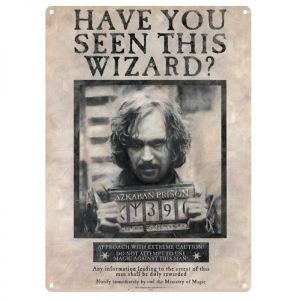 Harry Potter Tin Sign Sirius Black 41 x 32 cm Half Moon Bay