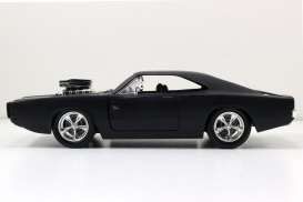 Fast & Furious Kov. Model 1/24 1970 Dodge Charger Matt Black Jada Toys