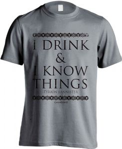 Game of Thrones Tričko I Drink And I Know Things Velikost M Other
