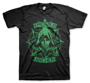 Arrow módní pánské tričko s potiskem Emerald Archer | L, M, S, XL, XXL, XXXL, XXXXL, XXXXXL