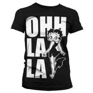 Betty Boop stylové dámské tričko Ohh La La černé triko | L, M, S, XL, XXL