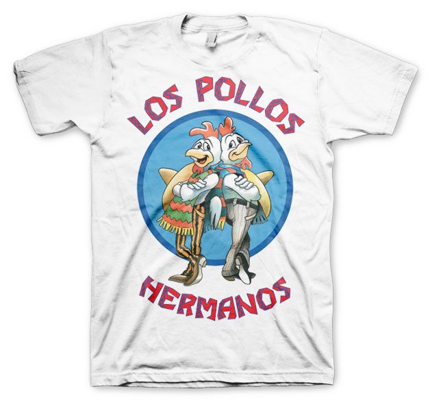 Breaking Bad pánské tričko s potiskem Los Pollos Hermanos bílé