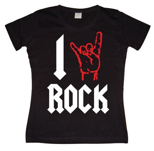 Dámské triko s humorným potiskem I Love To Rock