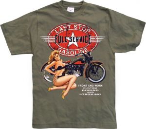 Hot Rod & Bikers stylové pánské tričko s potiskem Full Service Girl | L, M, S, XL, XXL