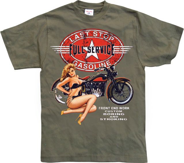 Hot Rod & Bikers stylové pánské tričko s potiskem Full Service Girl