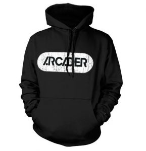 Pixels stylová hoodie mikina s potiskem Arcader Distressed Logo | L, M, S, XL, XXL