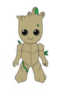 Guardians of the Galaxy Vol. 2 Phunny Plyšák Figure Kid Groot 18 cm Kidrobot