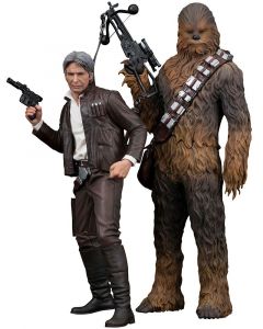 Star Wars Episode VII ARTFX+ Soška 1/10 2-Pack Han Solo & Chewbacca 20 - 23 cm Kotobukiya