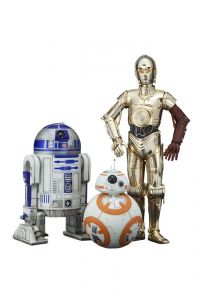 Star Wars Episode VII PVC Soška 3-Pack 1/10 C-3PO & R2-D2 & BB-8 Kotobukiya