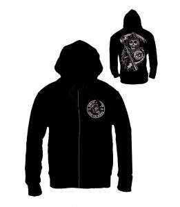 Sons of Anarchy Zipped Hooded Mikina Death Reaper Velikost XL CODI