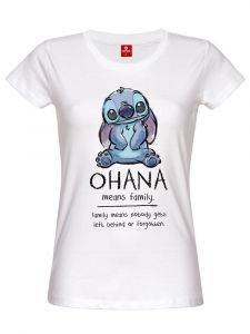 Lilo & Stitch Dámské Tričko Ohana Means Family Velikost XL Nastrovje Potsdam