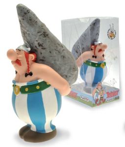 Asterix Bysta Pokladnička Obelix On Menhir 18 cm Plastoy